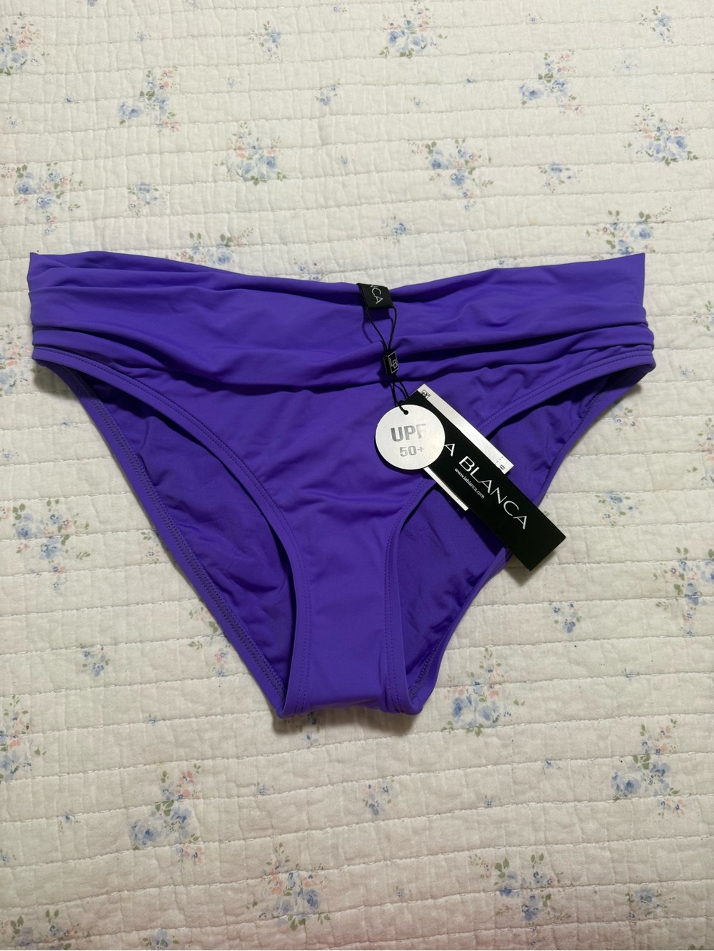 NWT La Blanca Purple Ultra Violet Bikini Bottoms Size 8